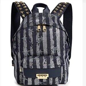 NWT $350 ZAC ZAC POSEN STAR STUD EARTHA SMALL BACKPACK IN DARK DENIM SOLD OUT!!!